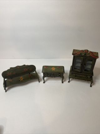 Vintage Russ Berrie Inc.  Miniature Doll House Furniture Desk & Hutch & Bench