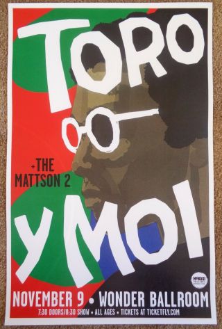 Toro Y Moi 2016 Gig Poster Portland Oregon Concert Chaz Bundick
