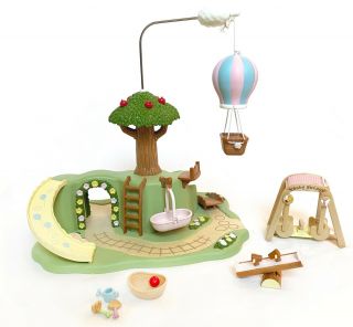 Calico Critters / Sylvanian Families Primrose Park Playset,  Baby Swing & Seesaw