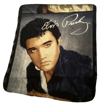 Elvis Presley Fleece Blanket Throw 51”x54”