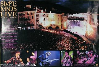 Simple Minds 1987 Live In The City Of Lights Promo Poster