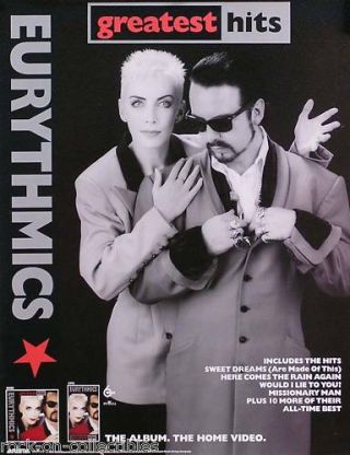 Eurythmics 1991 Greatest Hits Promo Poster