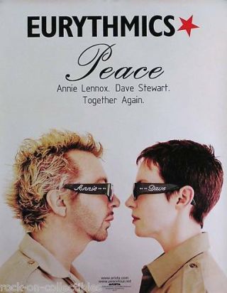 Eurythmics 1999 Peace Tour Promo Poster