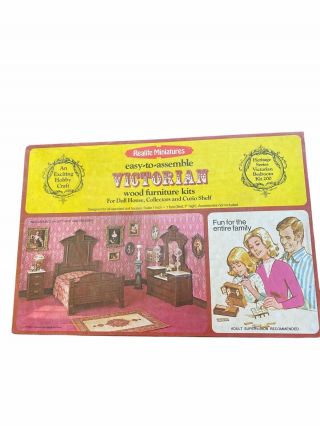Realife Miniatures Easy - To - Assemble Wood Furniture Kit 200 Victorian Bedroom
