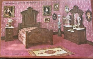 Realife Miniatures Easy - to - assemble Wood Furniture Kit 200 Victorian Bedroom 2
