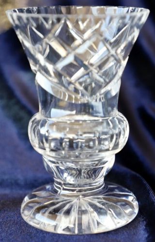 Vintage Retro Diamond Crystal Posy Vase 10 Cm High