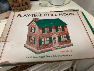 Vintage Play - Time Cardboard Doll House No.  20 Warren Paper Products Co.