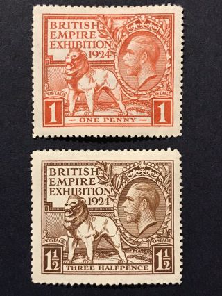 Gb Kgv 1924 British Empire Exhibition,  Full Set Mh