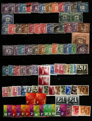 Gb Range Of Mainly Pre - Decimal & Decimal Postage Dues With Values To 2/6/£5