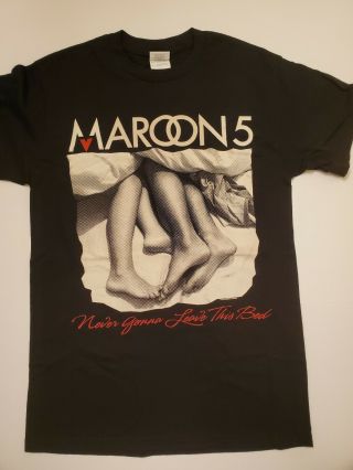 Maroon 5 2011 Never Leave This Bed Black T Shirt Small Unisex