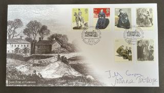 Scarce 2005 Jane Eyre Fdc Signed By Authors Jilly Cooper And Joanna Trollope