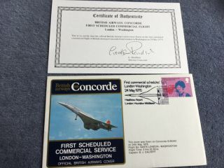 First Day Cover British Airways Concorde First Commercial Flight Lhr - Iad 1976 V1