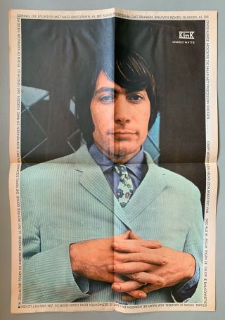 Kink 1967 Dutch Music Paper The Rolling Stones Charlie Watts Poster