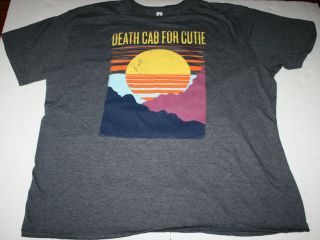 Death Cab For Cutie,  Gray Band T - Shirt,  Sunset Graphic,  Cotton/poly Blend,  2xl