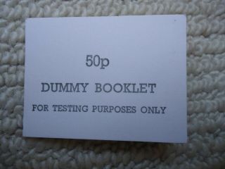 Gb Dummy Folded Booklet With 8x Poached Egg Testing Stamps Harrison Varied Perfs