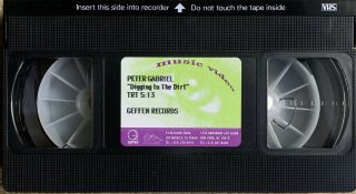 Set of 2 Peter Gabriel promo VHS video tapes Steam & Digging in The Dirt 3