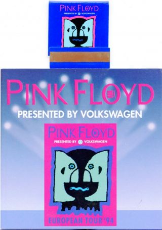 Pink Floyd - Presented By Volkswagen - Tour Leaflet,  Matchbook 1994