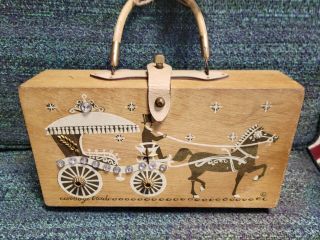 Enid Collins Horse & Carriage Box Purse
