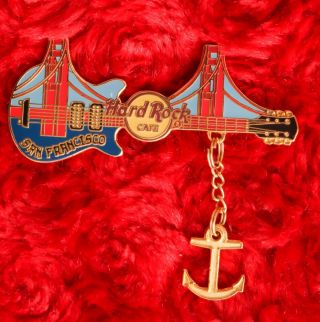 Hard Rock Cafe Pin San Francisco Golden Gate Bridge Boat Anchor Ship Guitar Logo