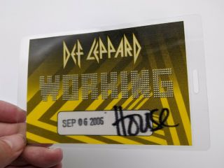 Def Leppard Backstage Pass 2006 Laminated