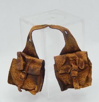 Vintage Southwest Leather Saddle Bags Artisan Dollhouse Miniature 1:12