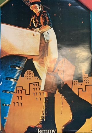 Vintage Elton John The Tommy Movie Poster 35 X 23 1975 Pinball Wizard