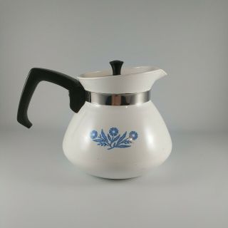 Vintage Corning Ware Blue Cornflower Teapot 6 Cup W Lid