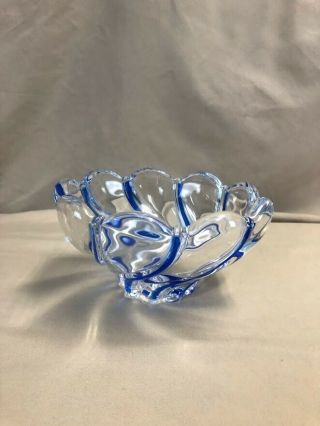 Mikasa Lead Crystal Art Glass Peppermint Swirl 5 