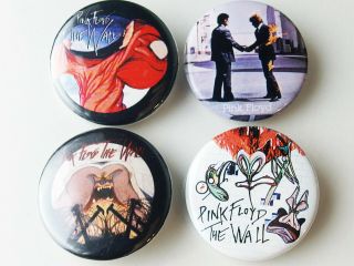 Pink Floyd The Wall/wywh 4 X 1.  5 - Inch Pin Button Set,  Nos Oop Licensed,  Group 2