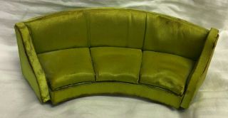 Vintage Dollhouse Ideal Petite Princess Green Curved Sofa