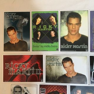Vintage Full Set of 15 Ricky Martin Enterprises 1999 Stickers La Vida Loca FS 2