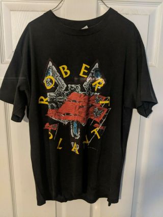 Vintage 1988 Robert Plant Tee Shirt Non Stop Go World Tour Concert Xl