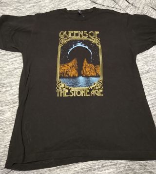 Queens Of The Stone Age Mens Black T Shirt - Size Large - 90 