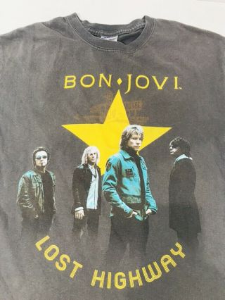 2008 Bon Jovi Concert Tour Shirt Size Medium Lost Highway Rock Music