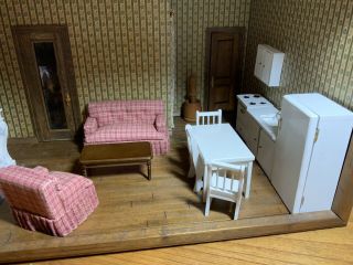 Dollhouse Miniature Living Room And Kitchen Furniture 1:12