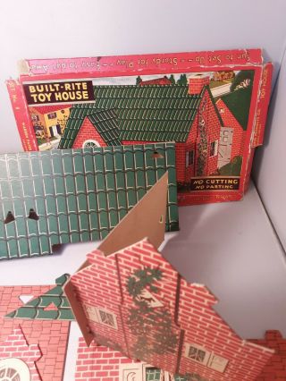 Vintage Play - Time Cardboard Doll House No.  8 Warren Paper Products Co.