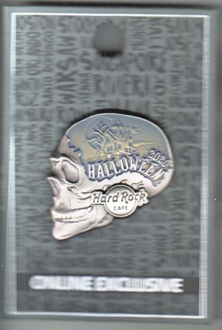 Hard Rock Cafe Pin: Online 2020 Halloween Skull With Haunted House Brain
