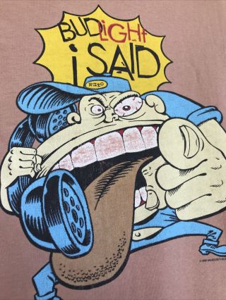 Vintage 1996 The Jerky Boys Mens Bud Light I Said Shirt Single Stitch Usa Xl