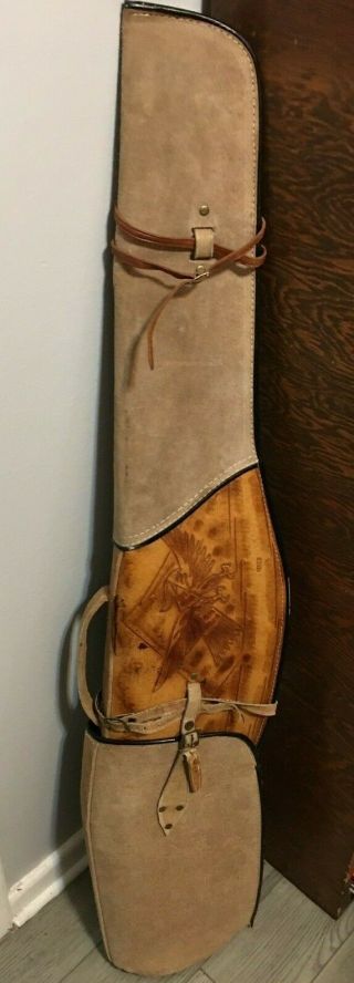 Hand Tooled Leather Rifle Case From Mexico