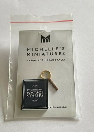 1:12 Scale Dolls House Miniature Postage Stamp Book By Michelle 