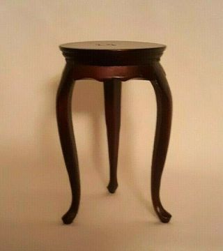 Vintage Dollhouse Miniature Round Side Table / Accent Table / Plant Stand