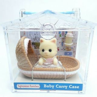 Sylvanian Families Baby Carry Case Chantilly Cat Figure Toy Doll Flair