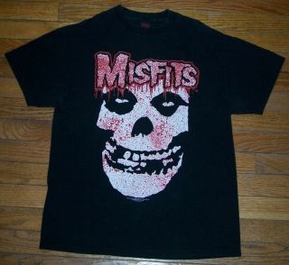 2004 Misfits Skull T - Shirt - Graphics Front & Back / Size M? & Gc /