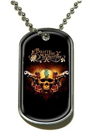 Bullet For My Valentine Two Pistols Collectable Dog Tag & Chain