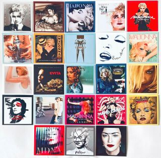 23 Madonna Album Cover Cards Set 280gsm Fine Art Cards 2.  1x2.  1 " (5.  33x5.  33cm)
