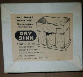 Vintage Shackman Dollhouse Miniature Dry Sink Japan Old Stock Nos