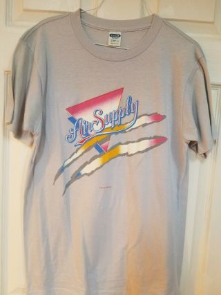 Vintage (1985) Air Supply Power Of Love Tour 1980s Concert T - Shirt P.  O