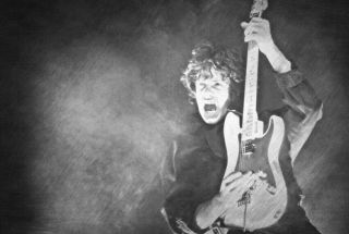 Gary Moore Sketch Art A3 Photo Poster Print Music Rare Collectables