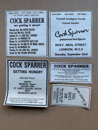 Cock Sparrer Small Gig Cuttings Memorabilia 5 Small Punk Music Press Ad
