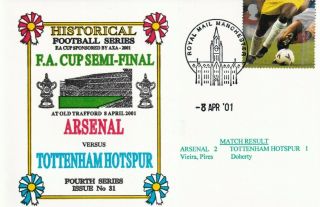 8 April 2001 Arsenal V Tottenham Hotspur Fa Cup Semi Final Dawn Football Cover Q